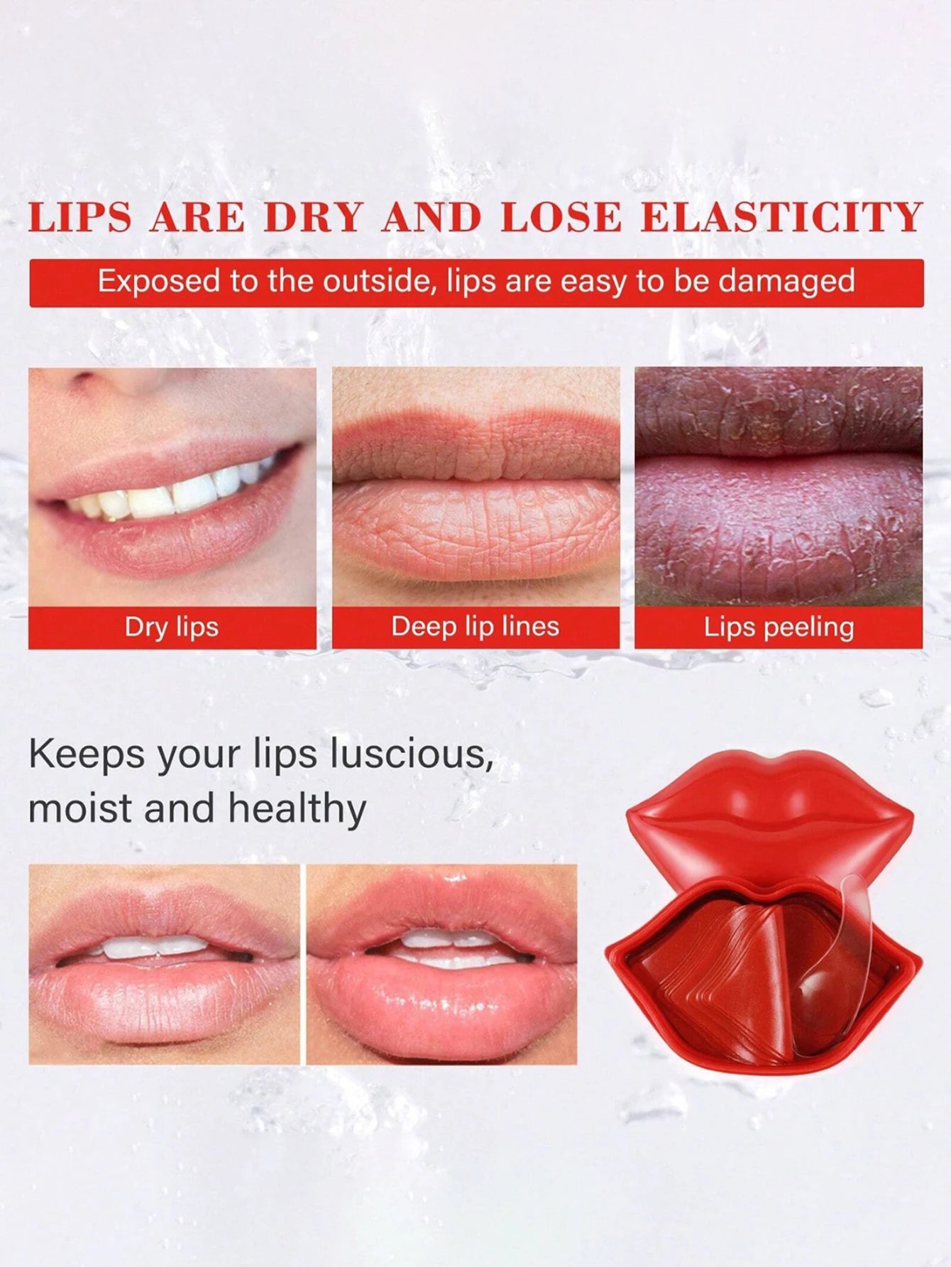 Yocity Cherry Collagen Jelly Lip Mask Patches For Deep Hydration