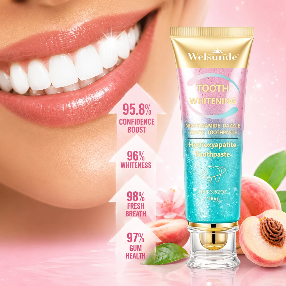 Welsunde Teeth Whitening Nicotinamide Toothpaste For Fresh Breath