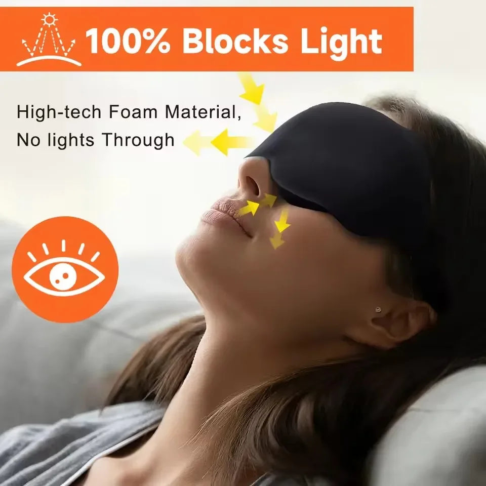 3D Contoured Sleeping Mask Light Blocking Eye Cover For Travel