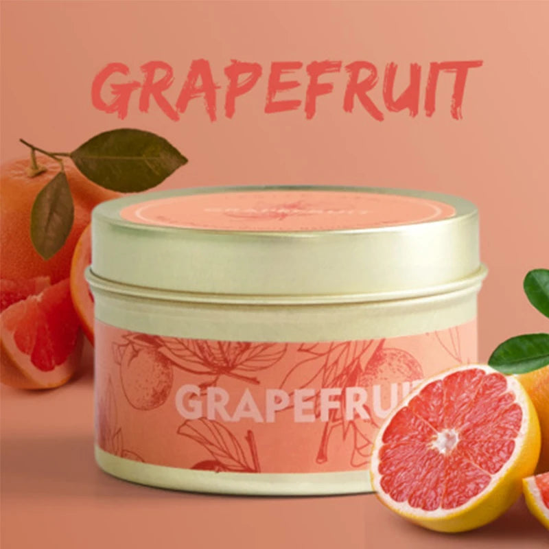 Natural Soy Wax Scented Candle In Decorative Travel Tin