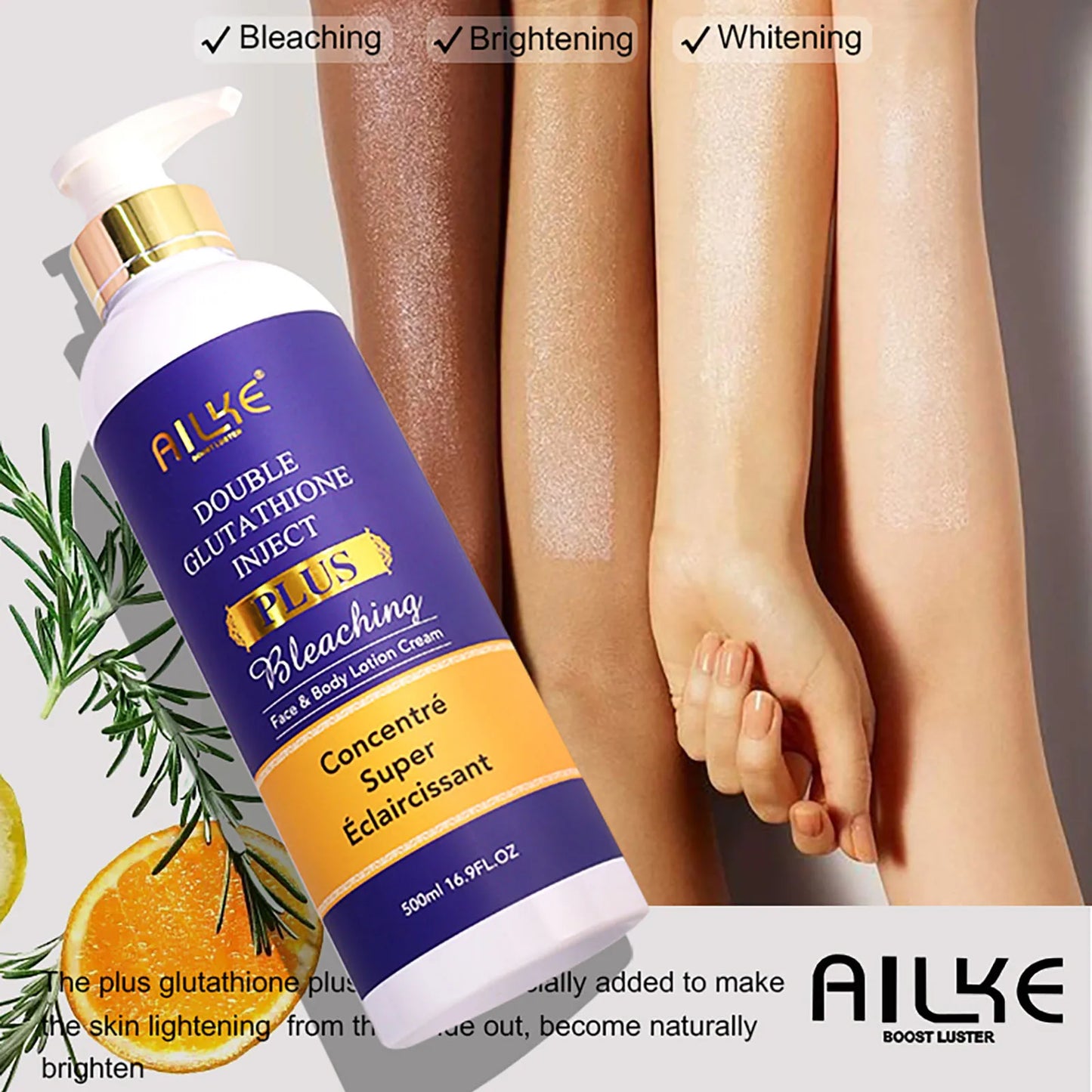 AILKE Glutathione Plus Skin Care Set Advanced Lightening Lotion