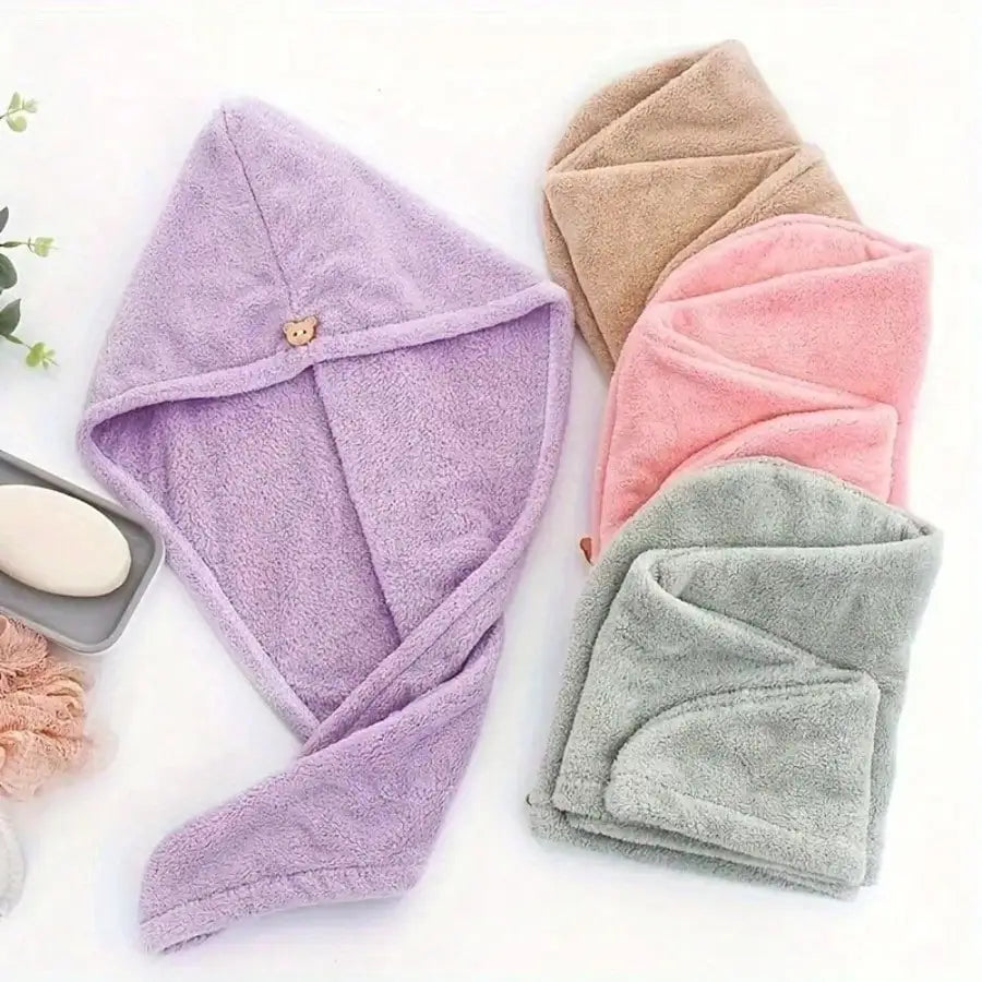 3 Pack Women's Quick Dry Hair Turban Polyester Turbans