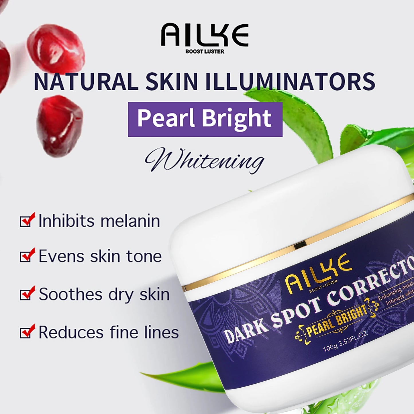 AILKE Double Glutathione Dark Spots Remover Face Cream For Armpits
