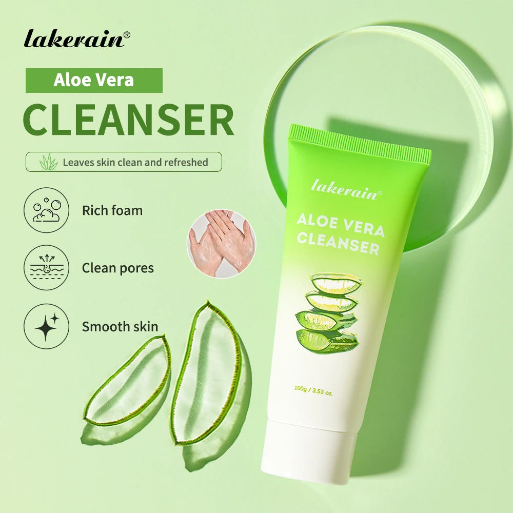 Lakerain Aloe Vera Skin Care Set Hydration Cleanser Toner Serum