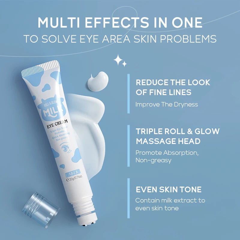 Laikou Milk Skincare Set With Cleanser Serum And Eye Cream