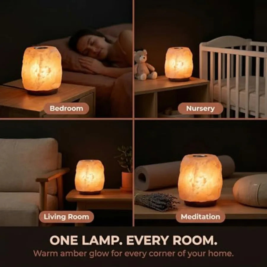 Himalayan Salt Lamp With Aromatherapy Tray And Dimmer Switch