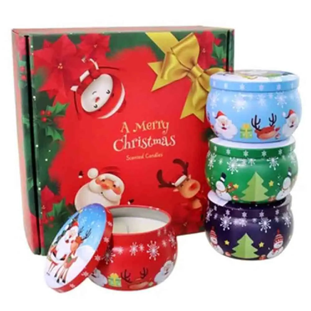 Soy Wax Scented Candles Gift Set with Essential Oils