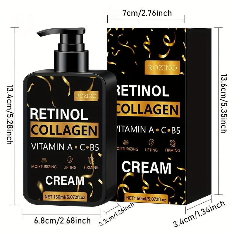 Retinol Collagen Face Cream Vitamin C B5 Anti Aging Moisturizer