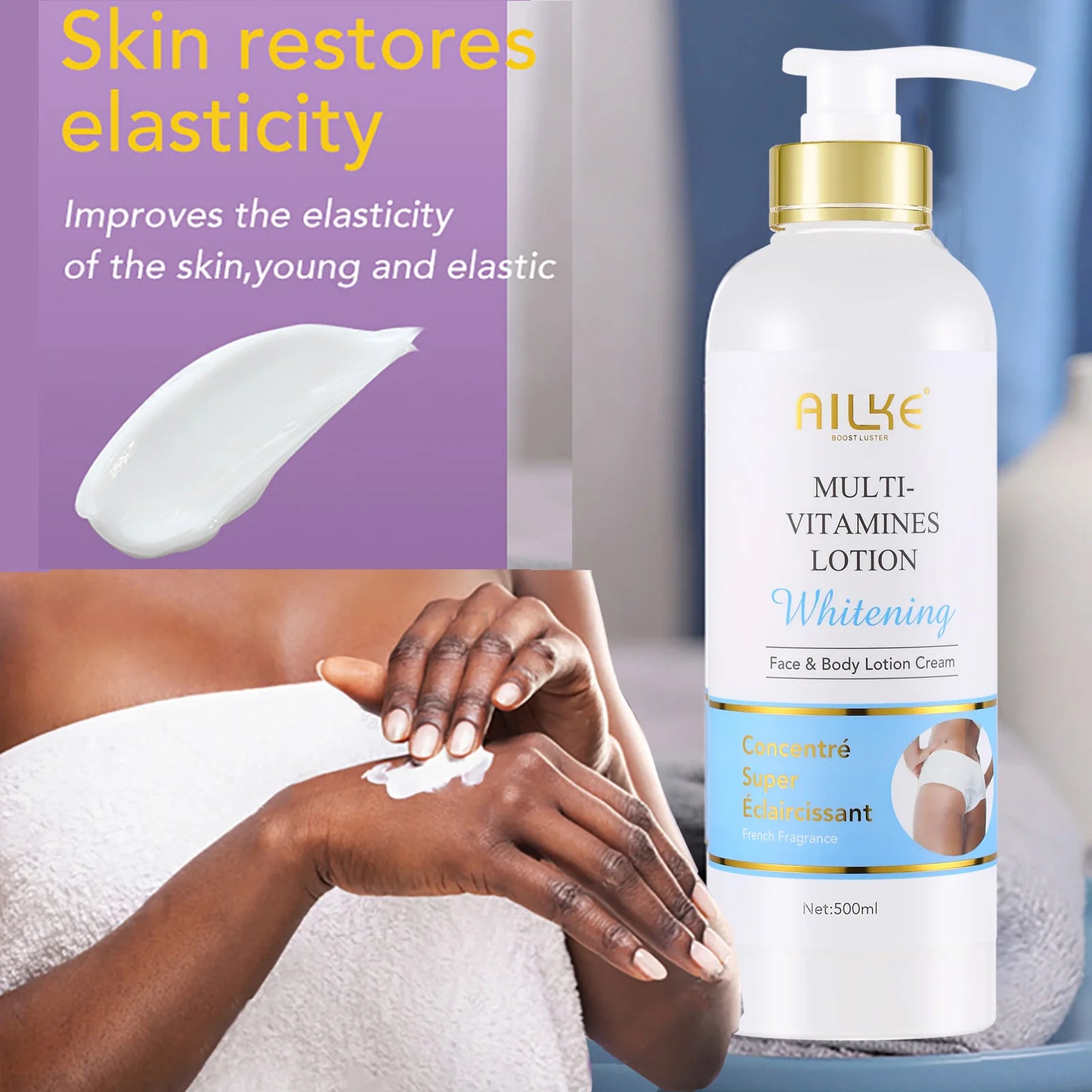 AILKE Natural Multi Vitamin Lightening Skin Care Kit Whitening Moisturizer