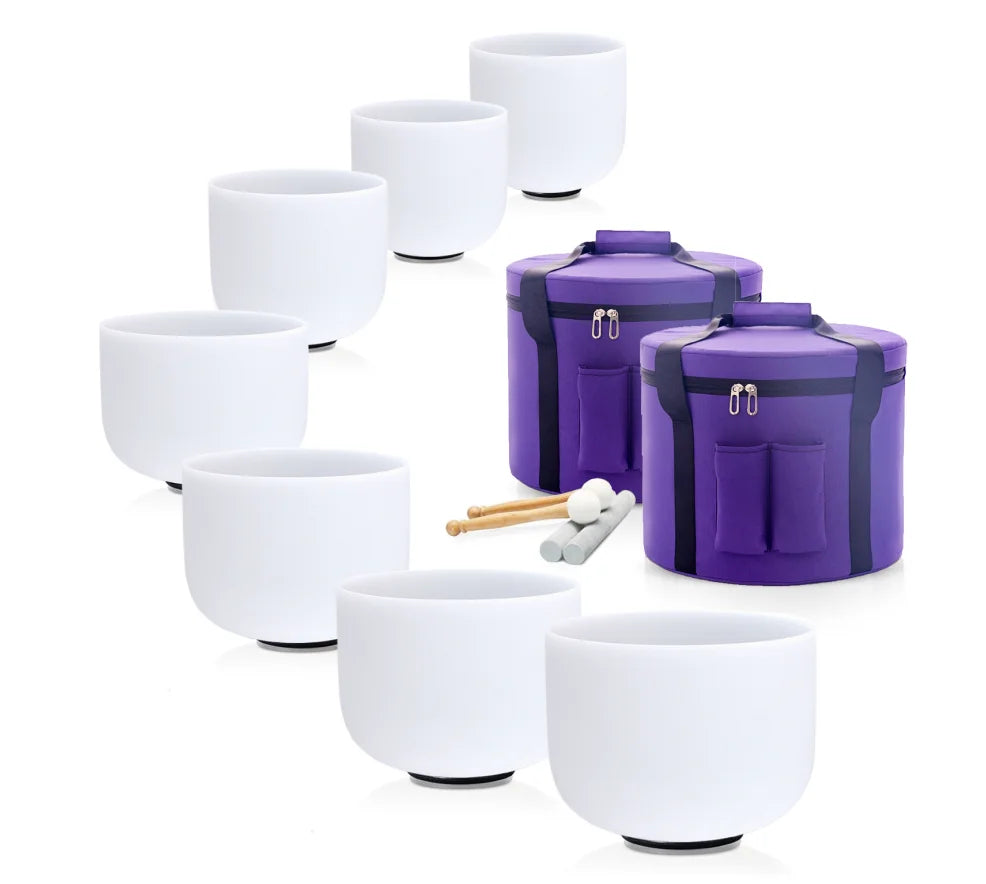 Hye-eun Crystal Singing Bowls Chakra Set For Meditation Sound Healing
