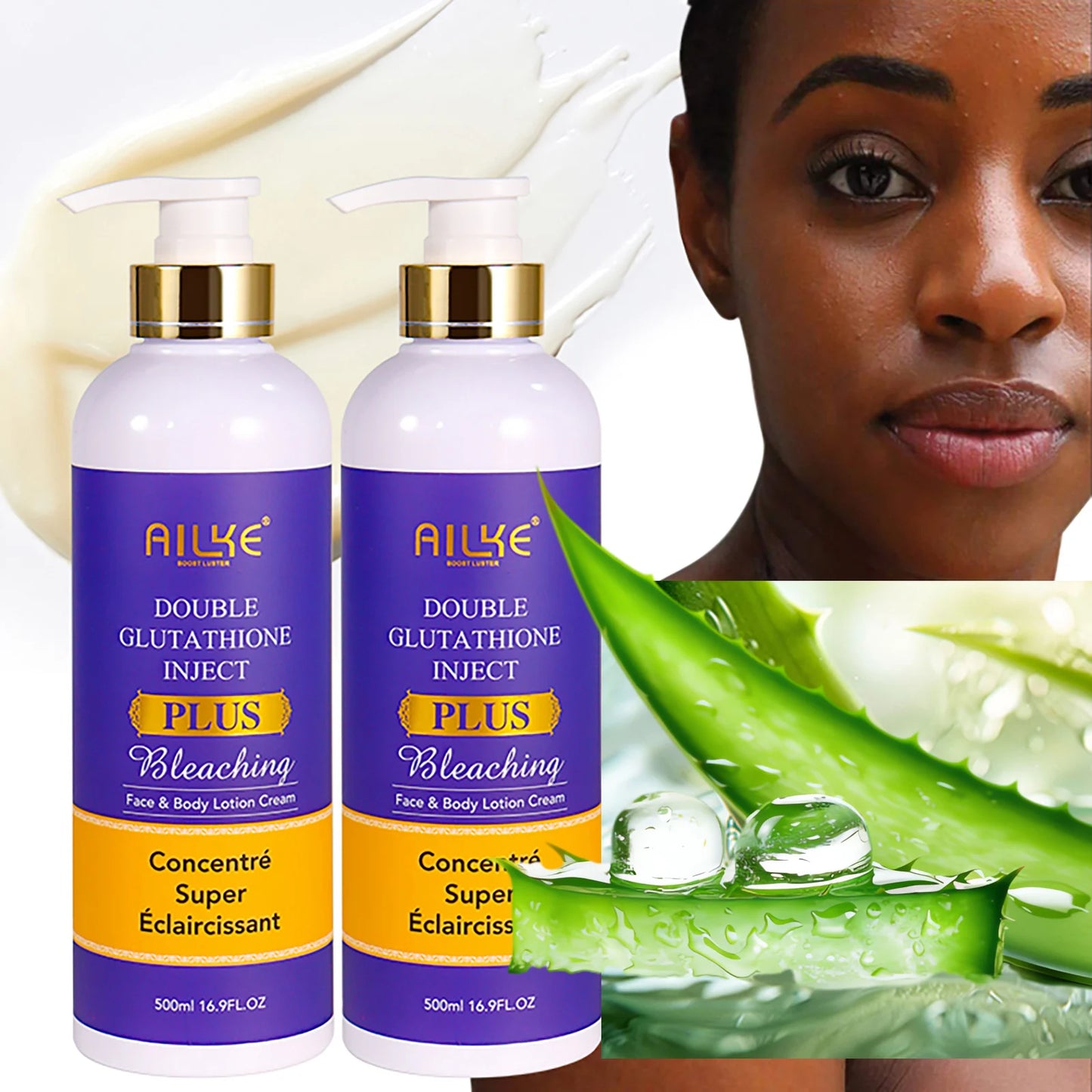 AILKE Double Glutathione Whitening Set For All Skin Types Dark Spots