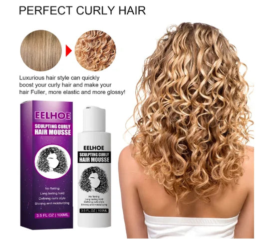 EELHOE Curl Shaping Mousse For Curly Hair Moisture Elasticity