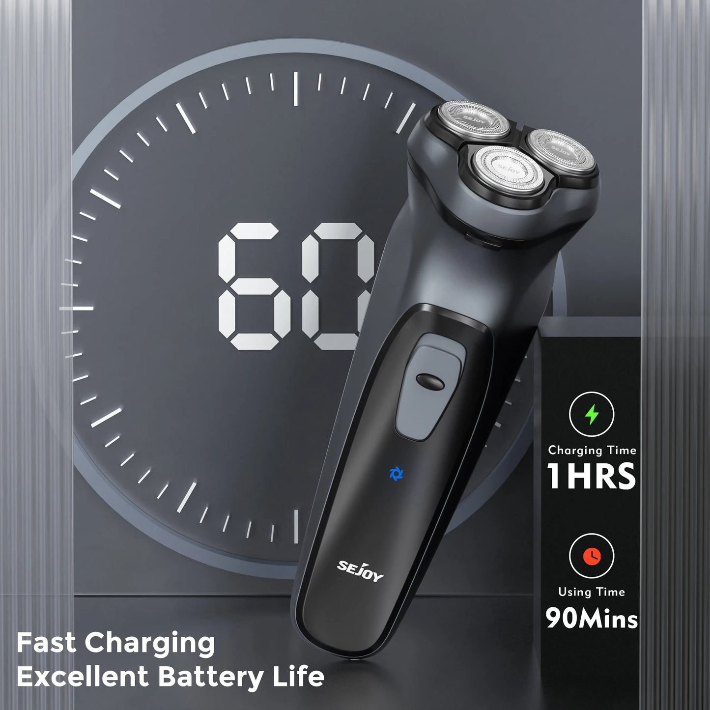 SEJOY BLASTO1 Electric Shaver For Men Triple Floating Head