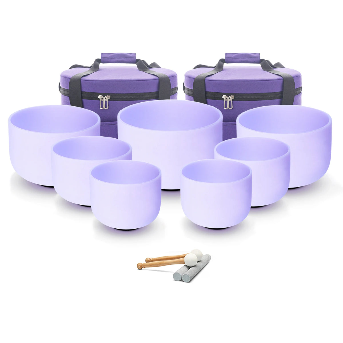 Hye-eun Crystal Singing Bowls Chakra Set For Meditation Sound Healing