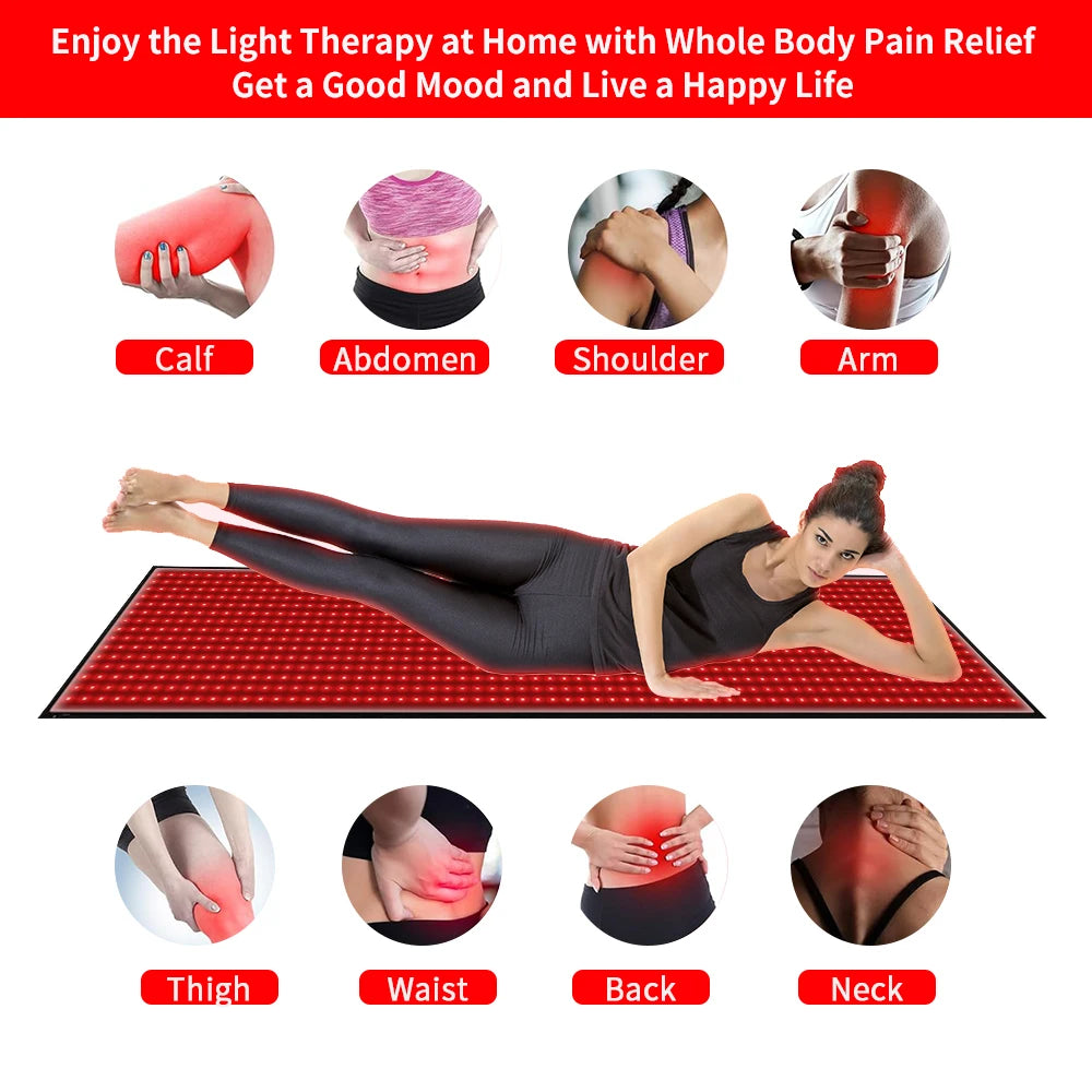 Full Body Light Therapy Mat With 945 LEDs 660nm 850nm