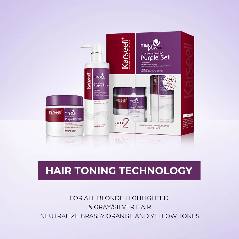 Karseell Hair Mask And Shampoo Neutralizes Brass Tones