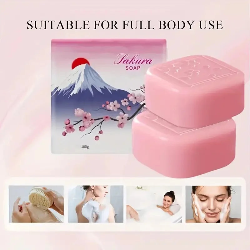Zudaifu Sakura Bar Soap Deep Cleansing Hydrating For Whole Body