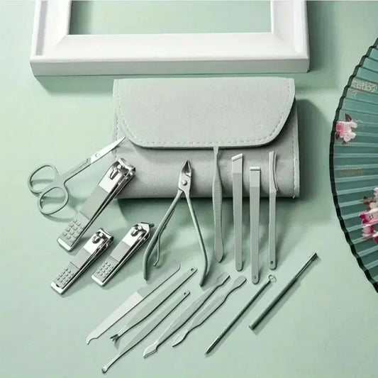 Stainless Steel Nail Clippers And Cuticle Nipper Travel Set