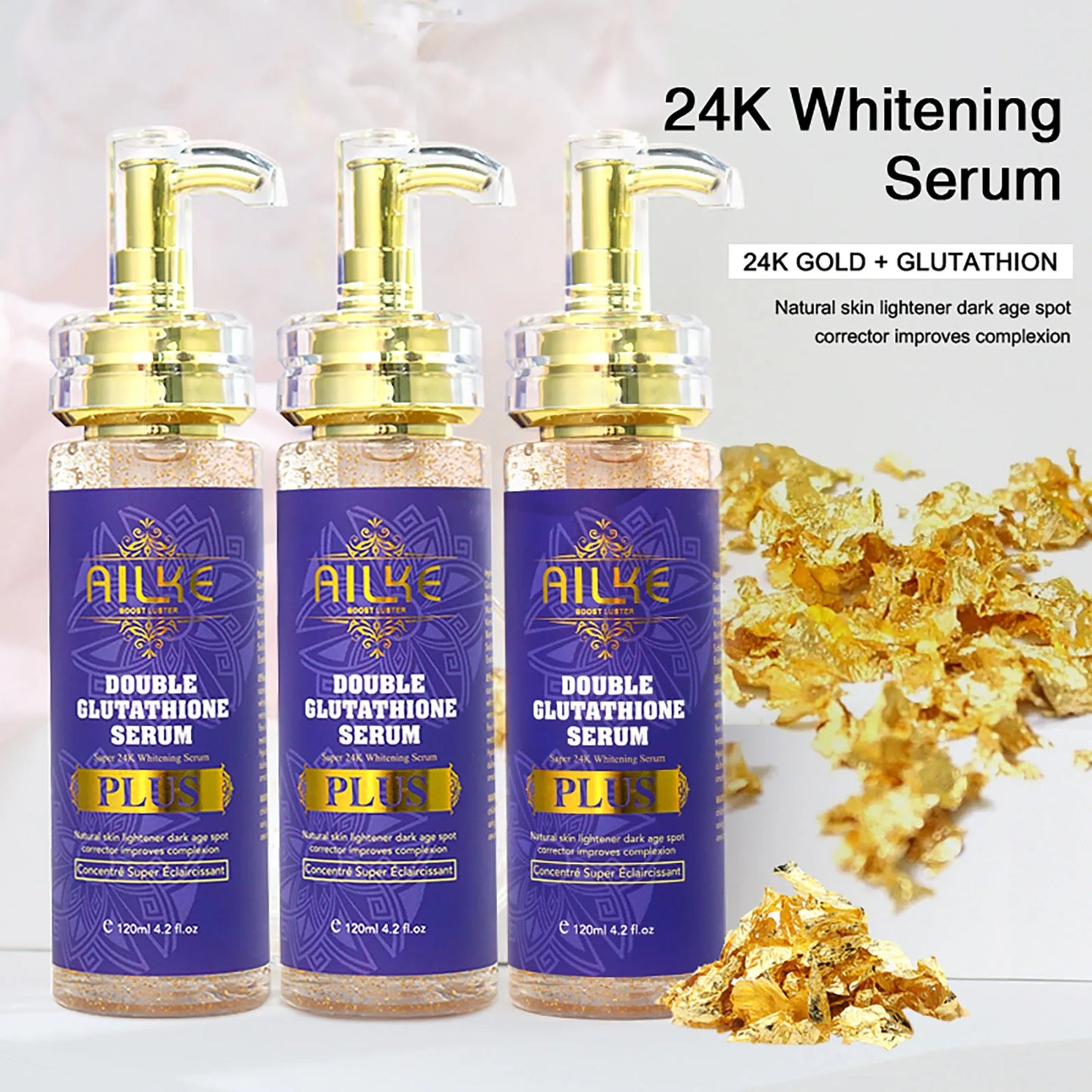 AILKE Double Glutathione Whitening Set For All Skin Types Dark Spots