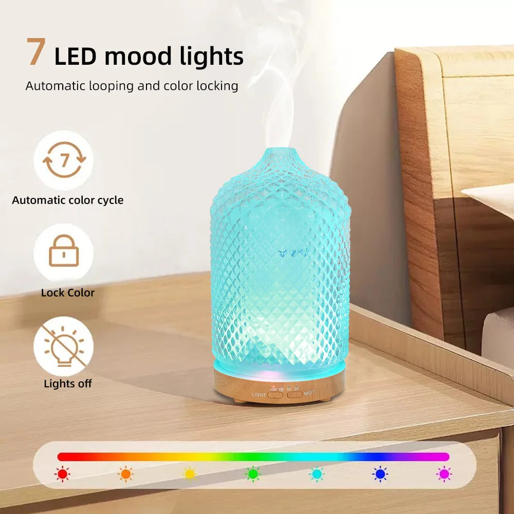 Ultrasonic Essential Oil Diffuser Humidifier With Auto Timer And Quiet Operation