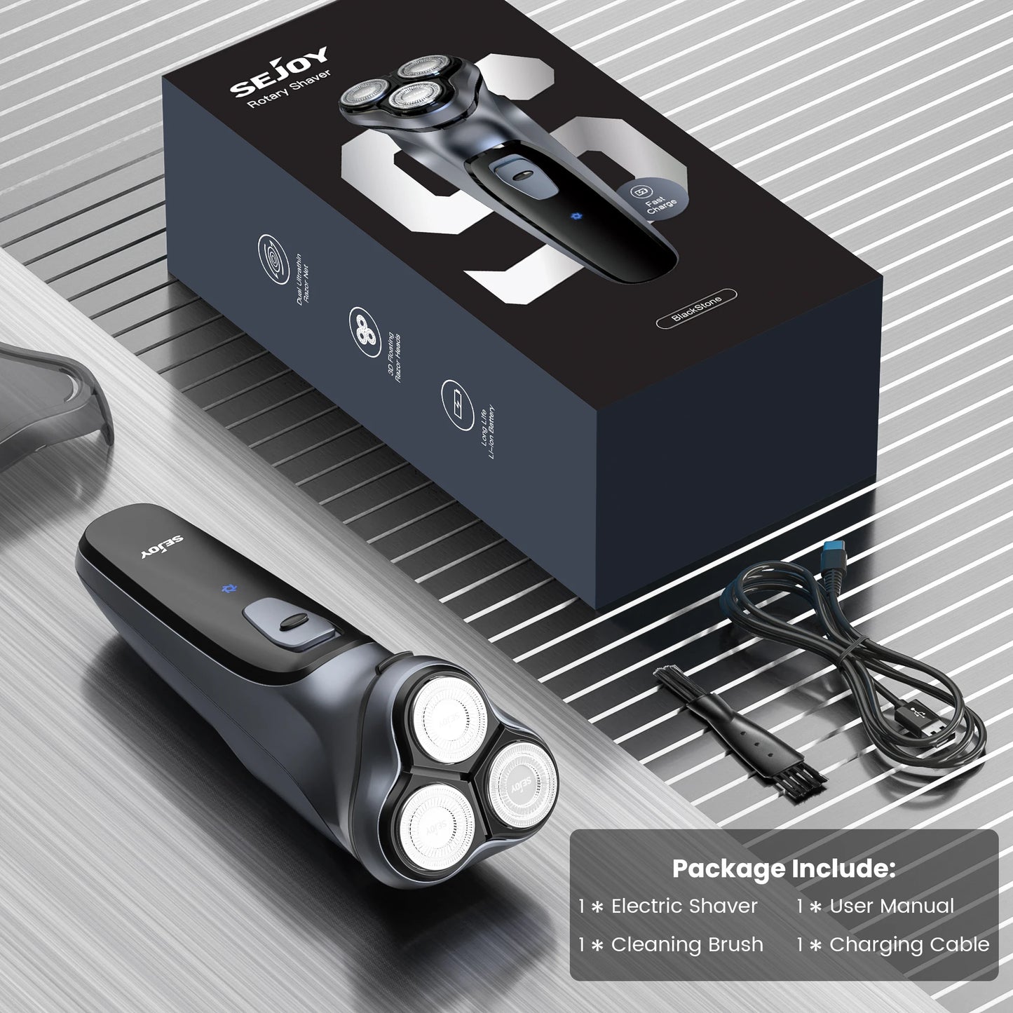SEJOY BLASTO1 Electric Shaver For Men Triple Floating Head