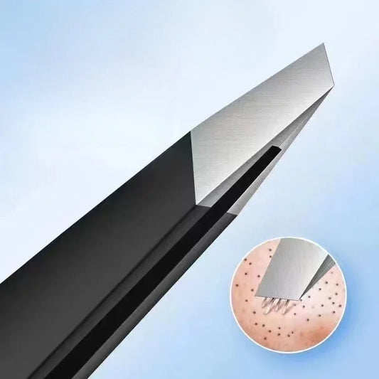 Stainless Steel Slant And Flat Point Eyebrow Tweezer