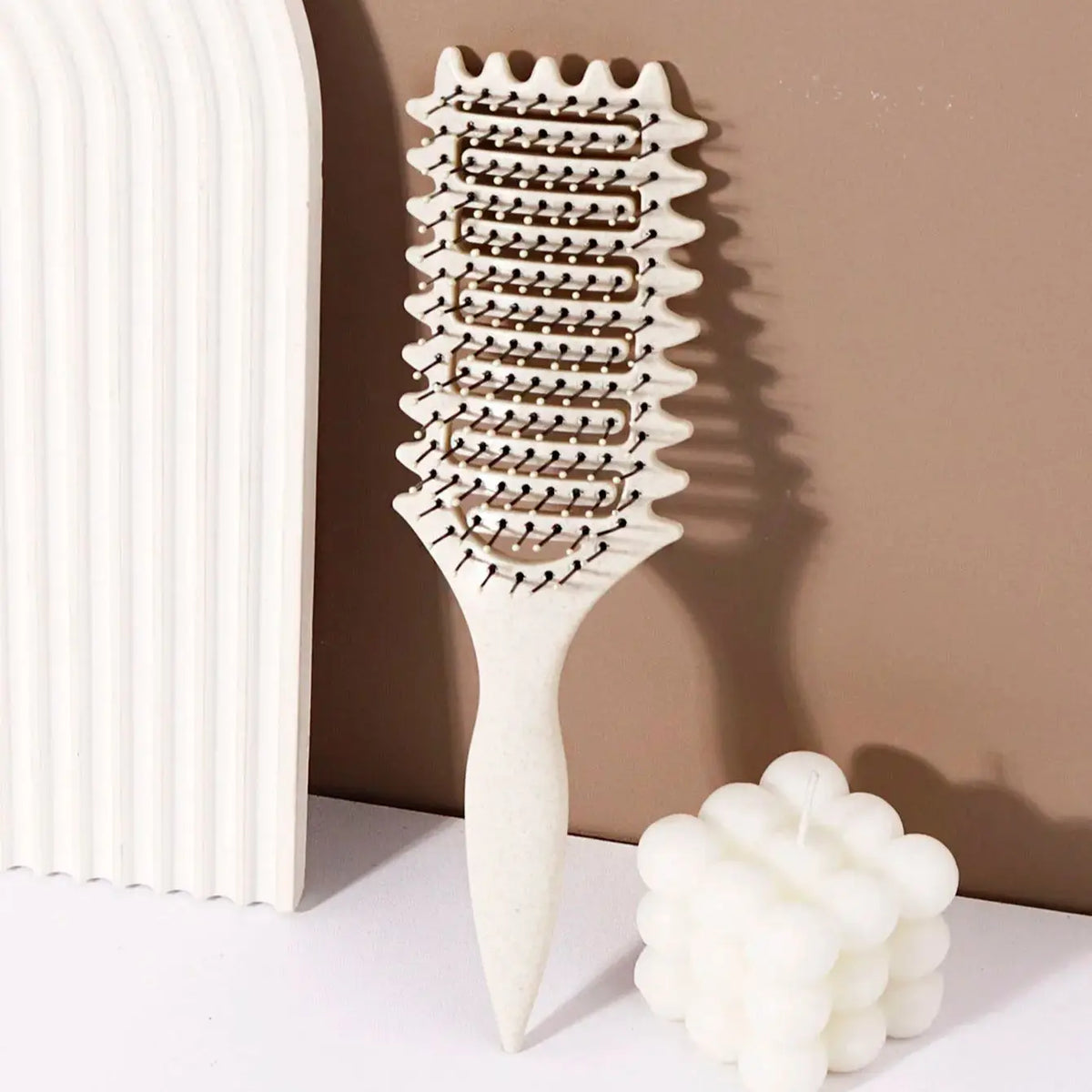 Hollow Massage Nylon Styling Brush For Hair And Wigs