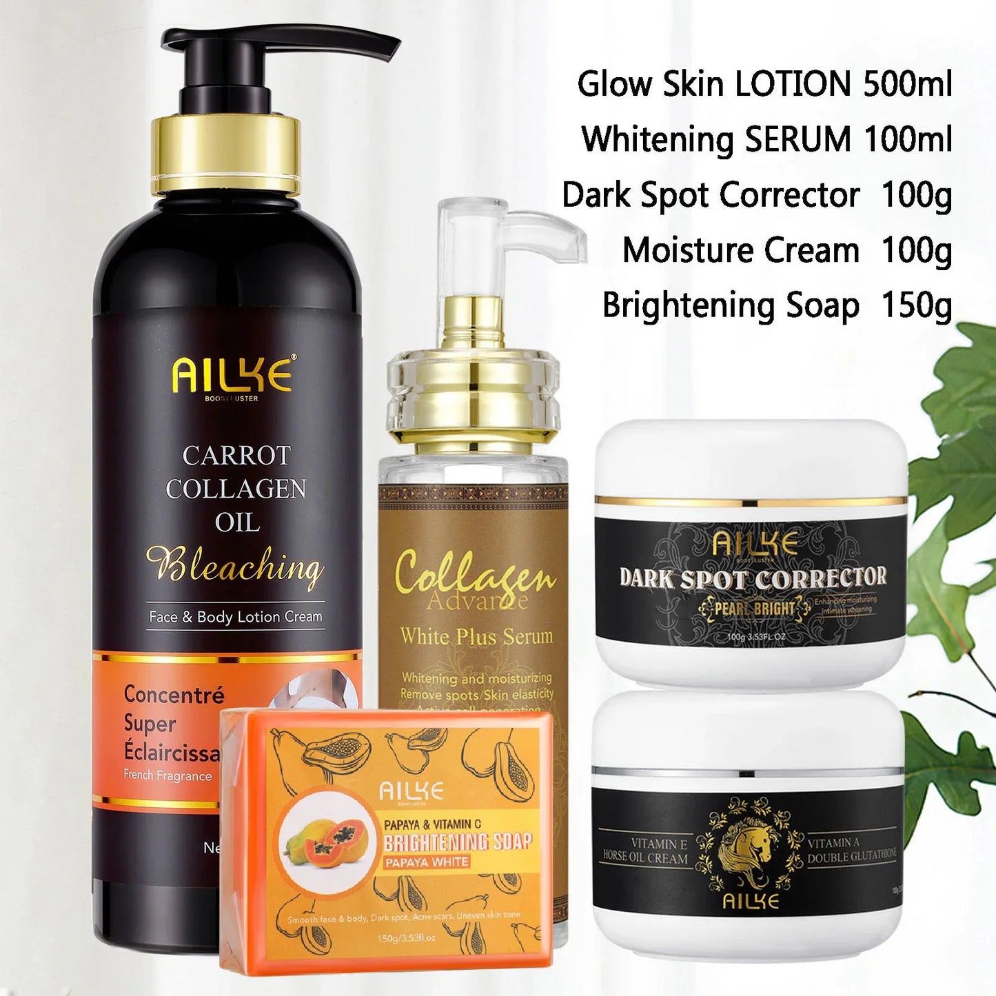 AILKE Collagen 5 In 1 Skincare Kit For Radiant Face