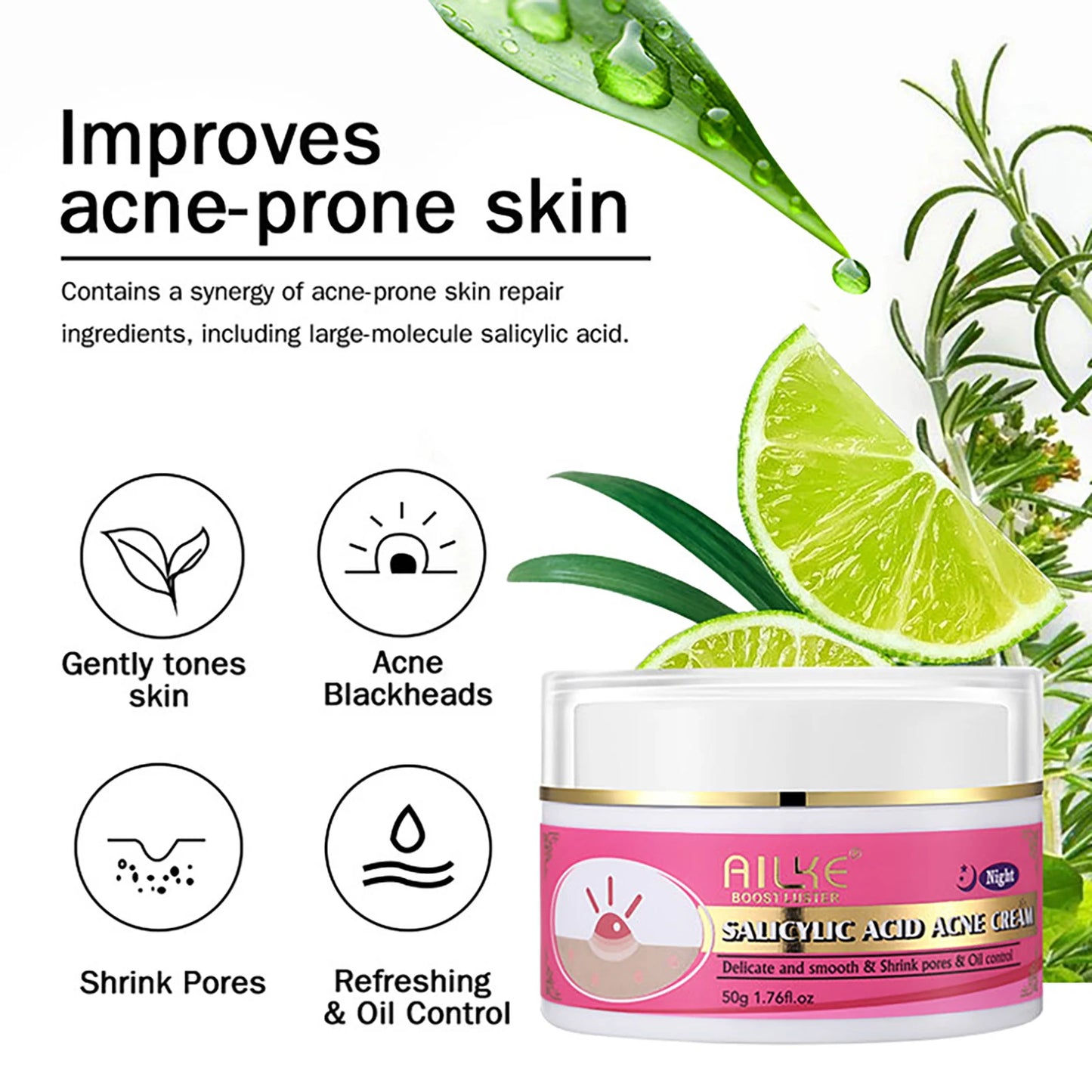 AILKE Natural Skin Brightening Set for Acne and Dark Spots