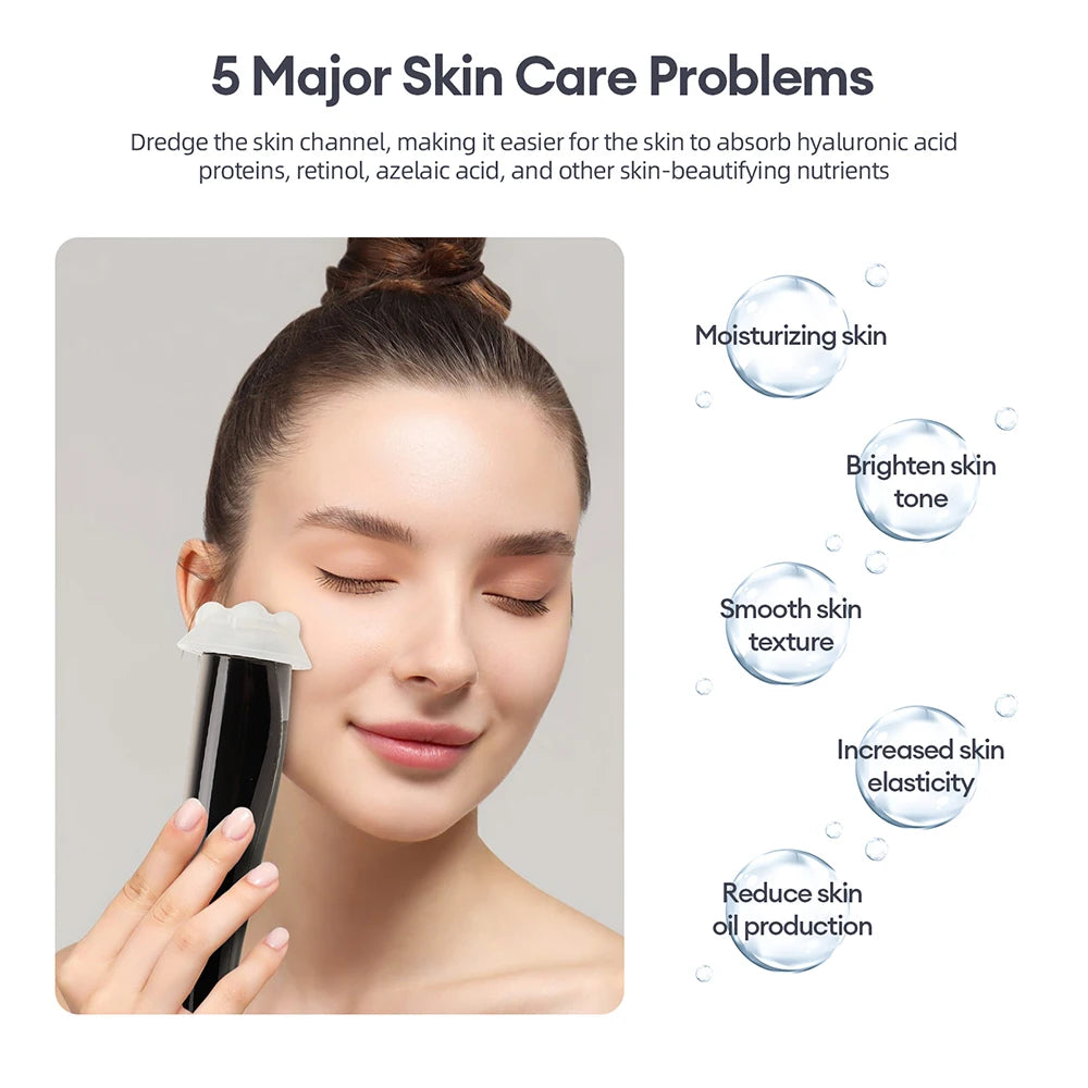 IEbilif Portable Facial Oxygen Bubble Pen For Skin Tightening And Puffiness Removal