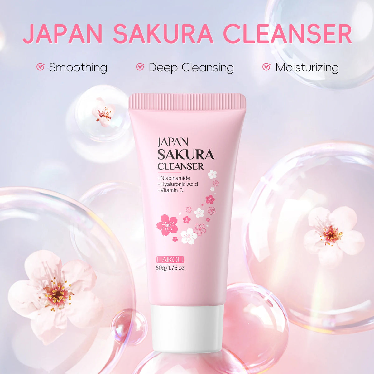 Laikou Japanese Sakura Skin Care Set For Radiant Complexion