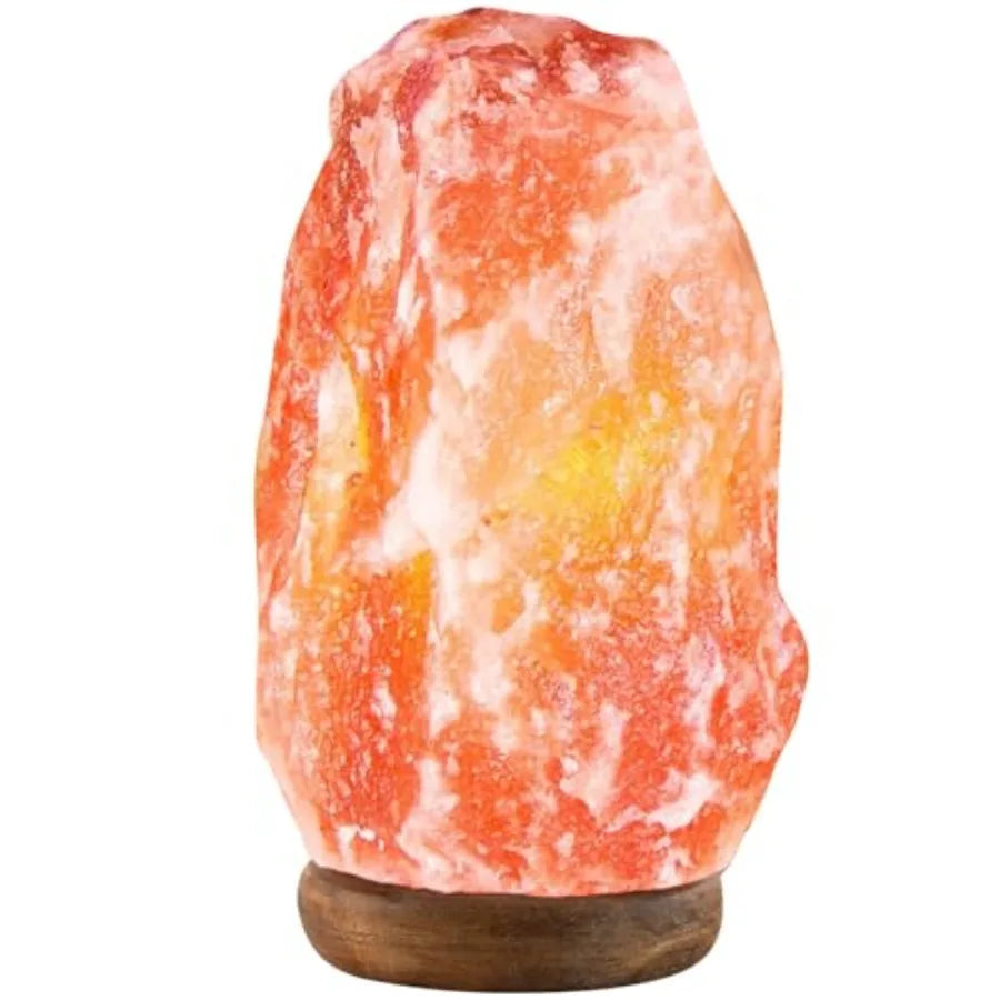 Himalayan Salt Lamp With Wooden Base Dimmable Night Light