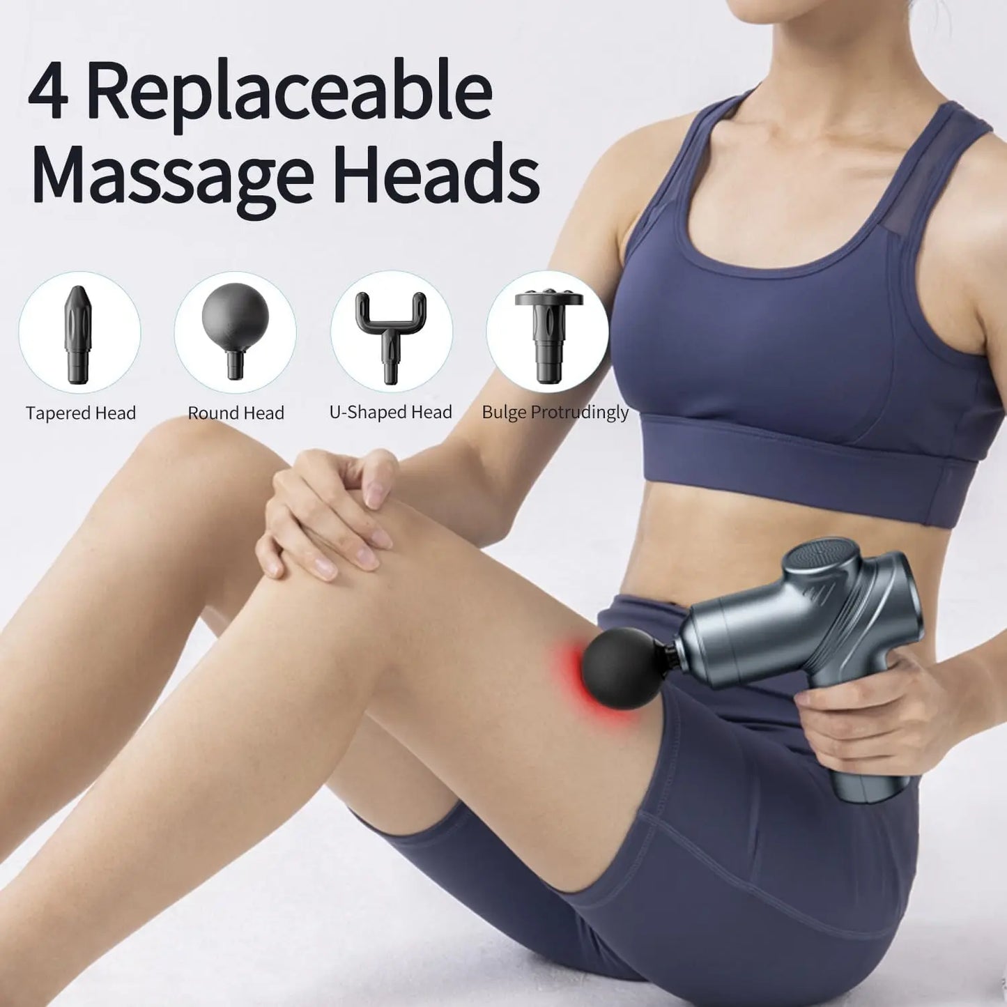 LEERCON Mini Muscle Massage Gun With Four Interchangeable Heads