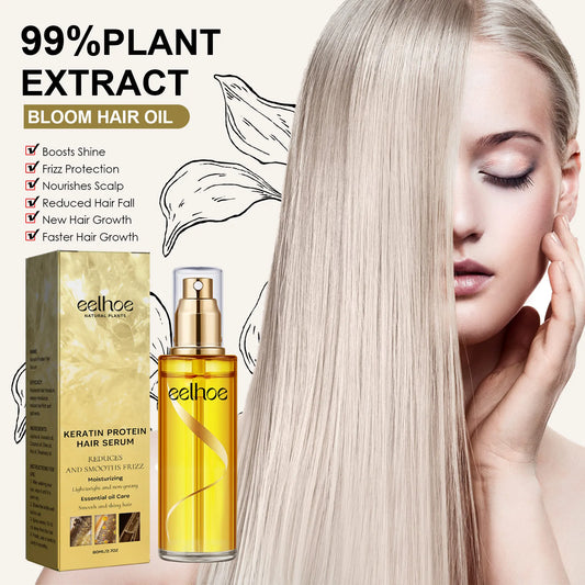 EELHOE Keratin Hair Serum For Smoothing Damaged Frizzy Hair Repair