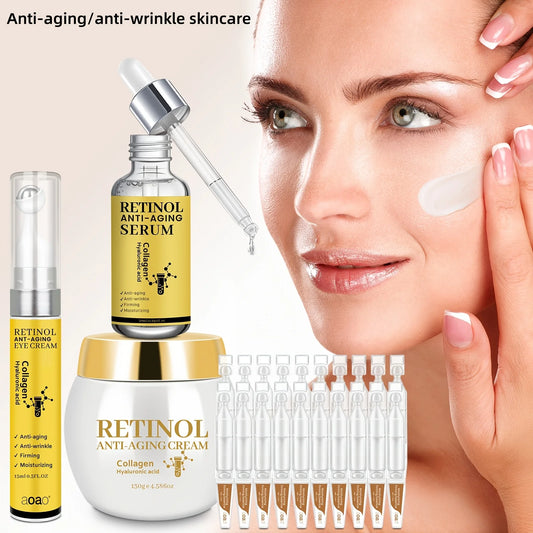 Aoao Retinol Essence Cream and Collagen Moisturizer Set for Hydration