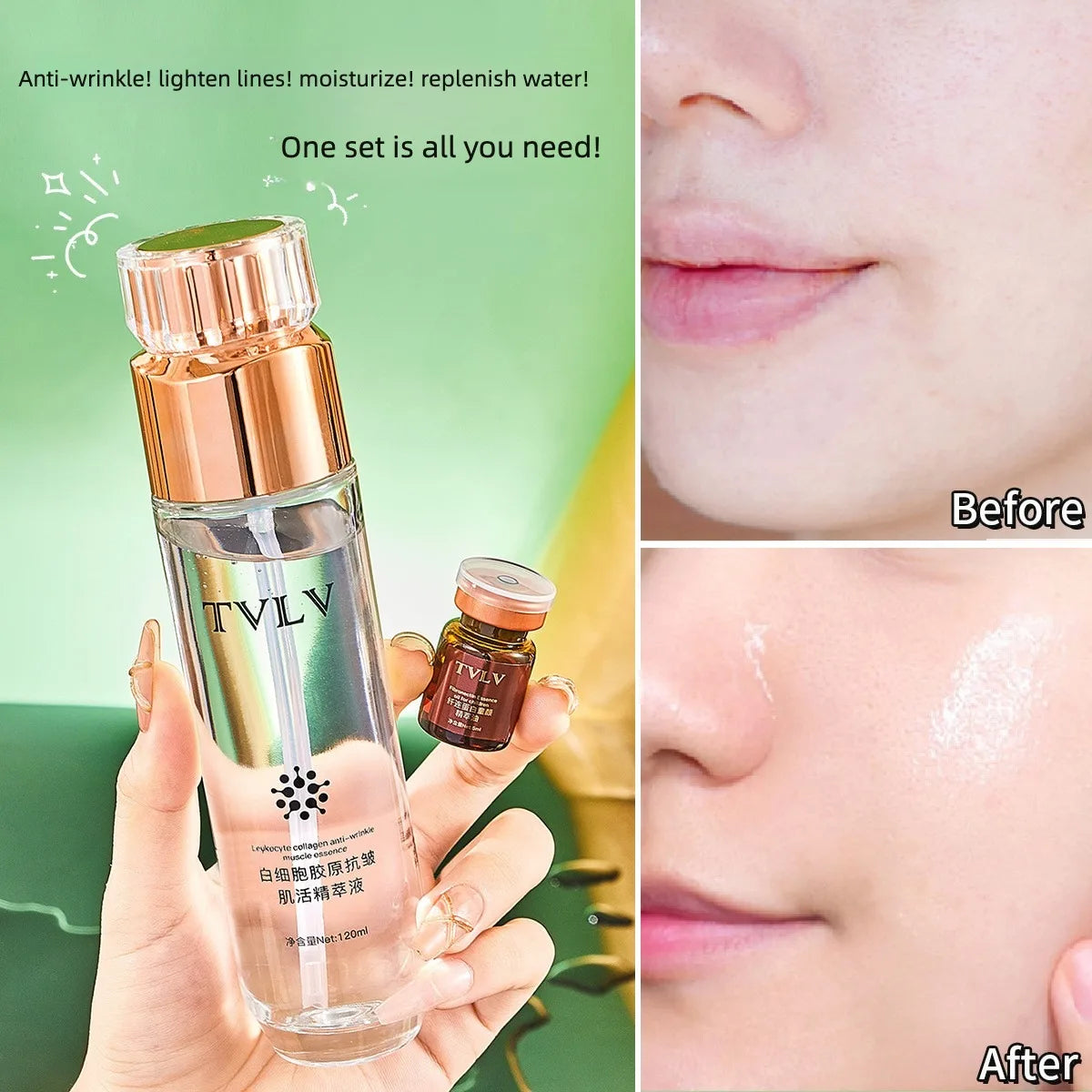 Korean Copper Peptides Anti Aging Moisturizing Skin Care Set