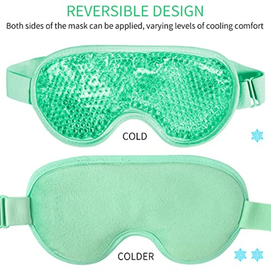 Reusable Cooling Gel Eye Mask Relieves Puffiness Promotes Sleep Comfort