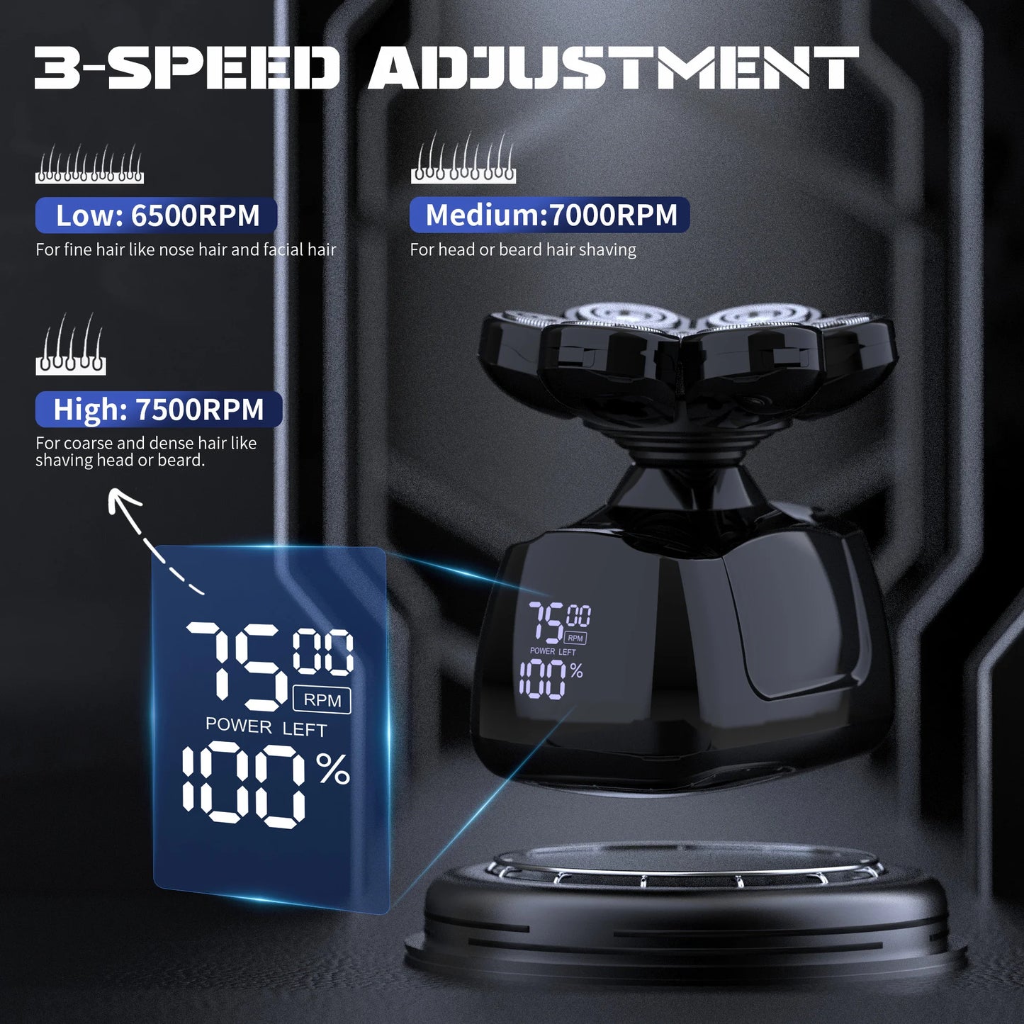Sejoy 6 In 1 Electric Razor With Nose Trimmer Waterproof