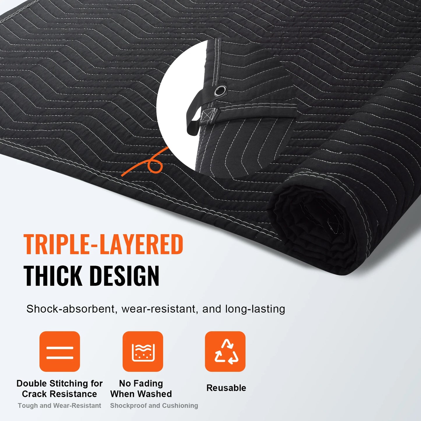 SucceBuy Acoustic Sound Dampening Blanket With Grommets For Studios