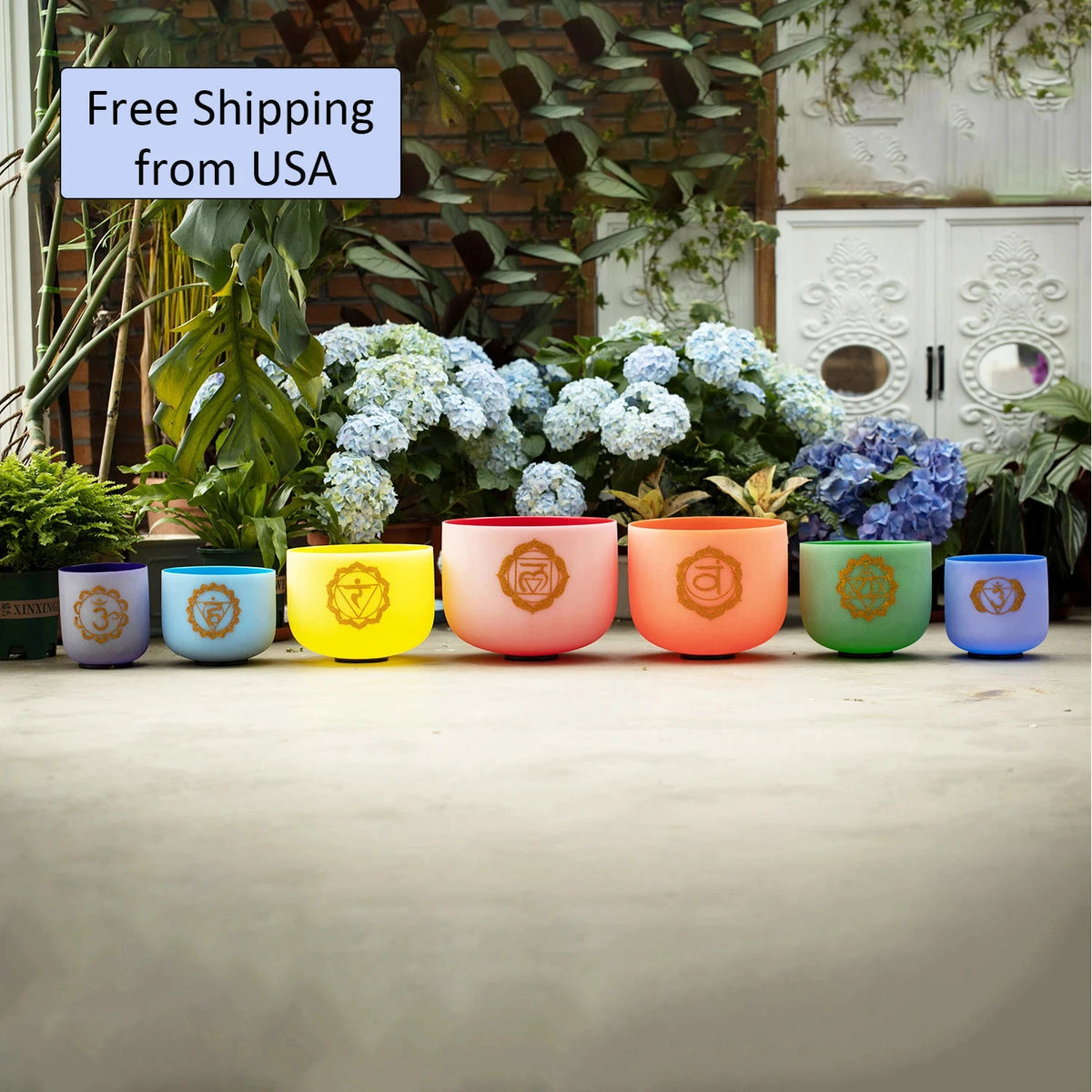 Hye-eun Crystal Singing Bowls Chakra Set For Meditation Sound Healing
