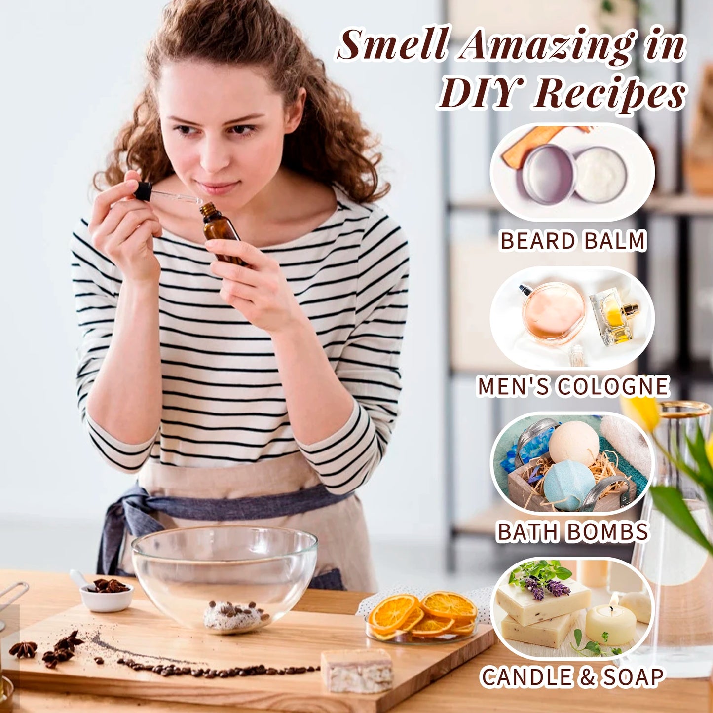 HIQILI Woody Fragrance Oils Set For Aromatherapy Diffuser And Candles