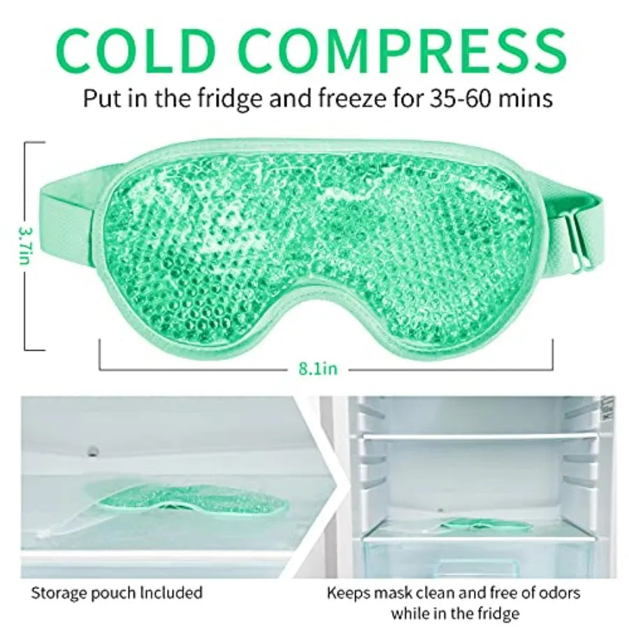 Reusable Cooling Gel Eye Mask Relieves Puffiness Promotes Sleep Comfort