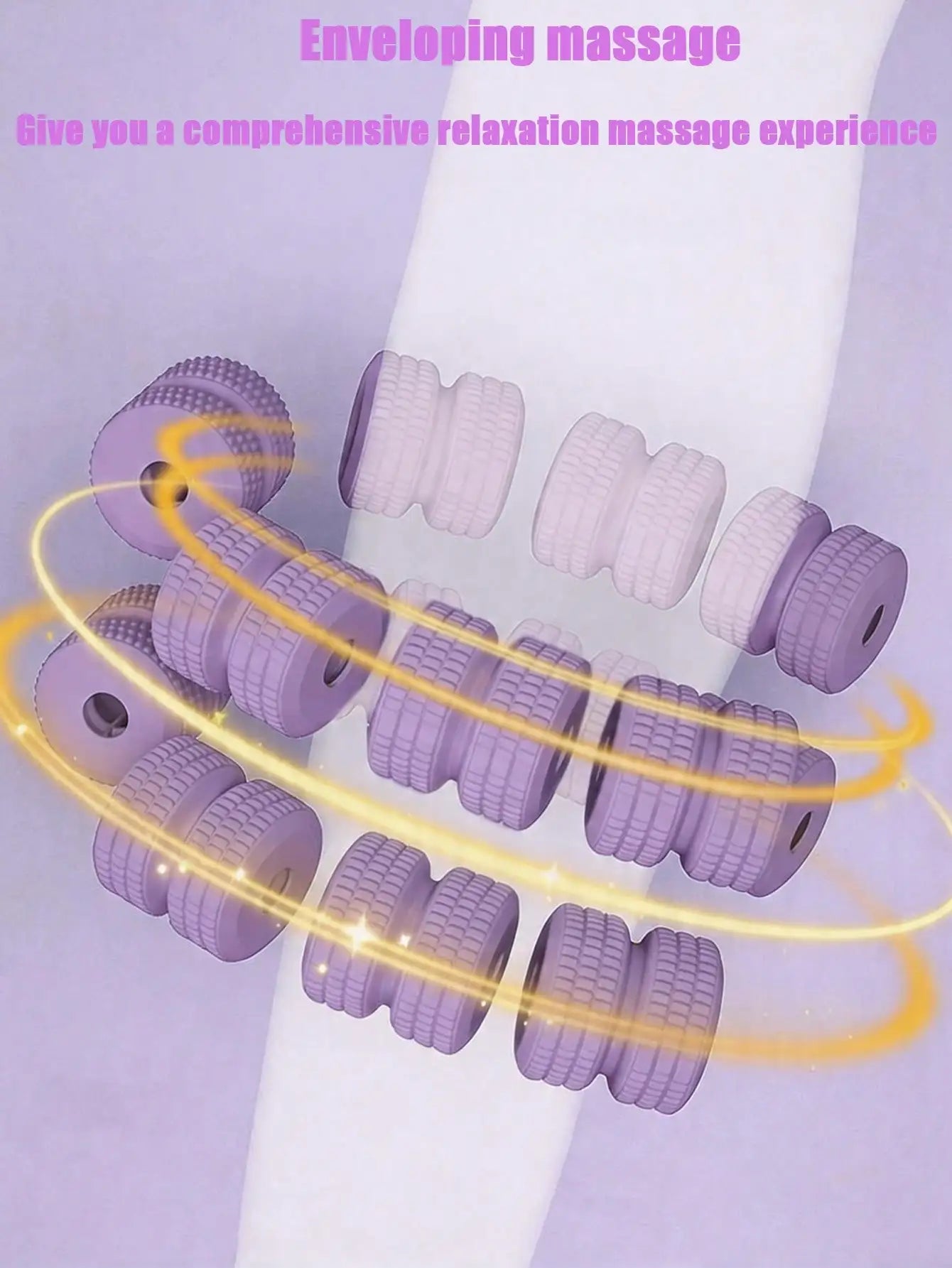 Premium Yoga Leg Ring Clamp With 28 Rollers For Massage