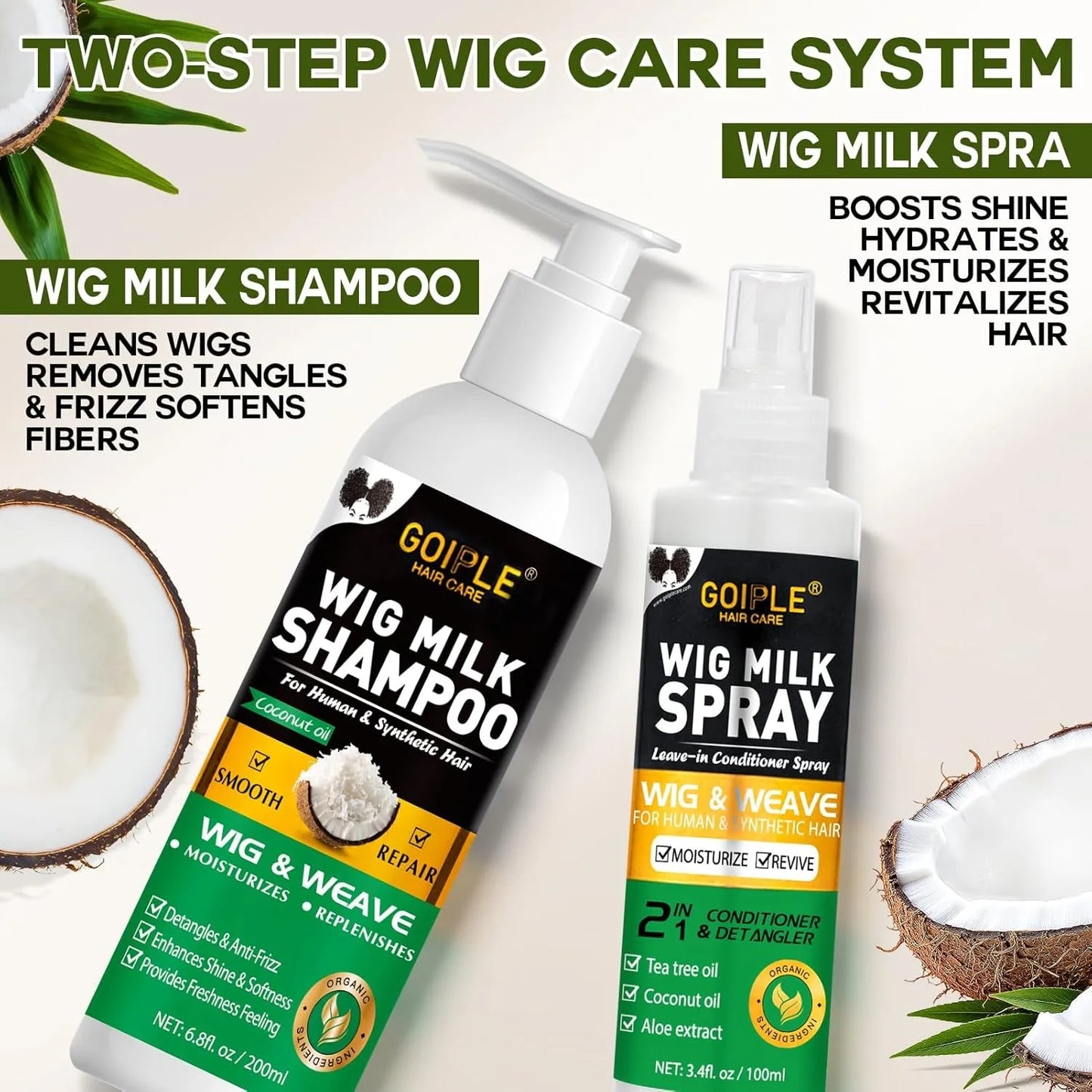 Wig Milk Spray Leave In Conditioner Detangler And Heat Protector