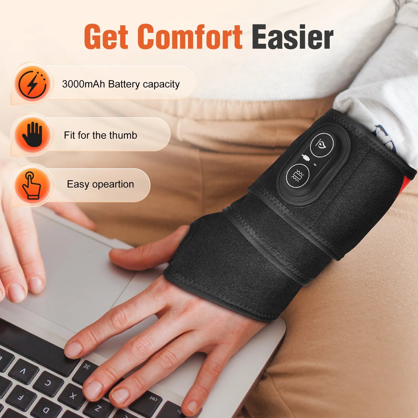 Hailicare 36 LED Beads 660nm 850nm Red Light Heating Wrap