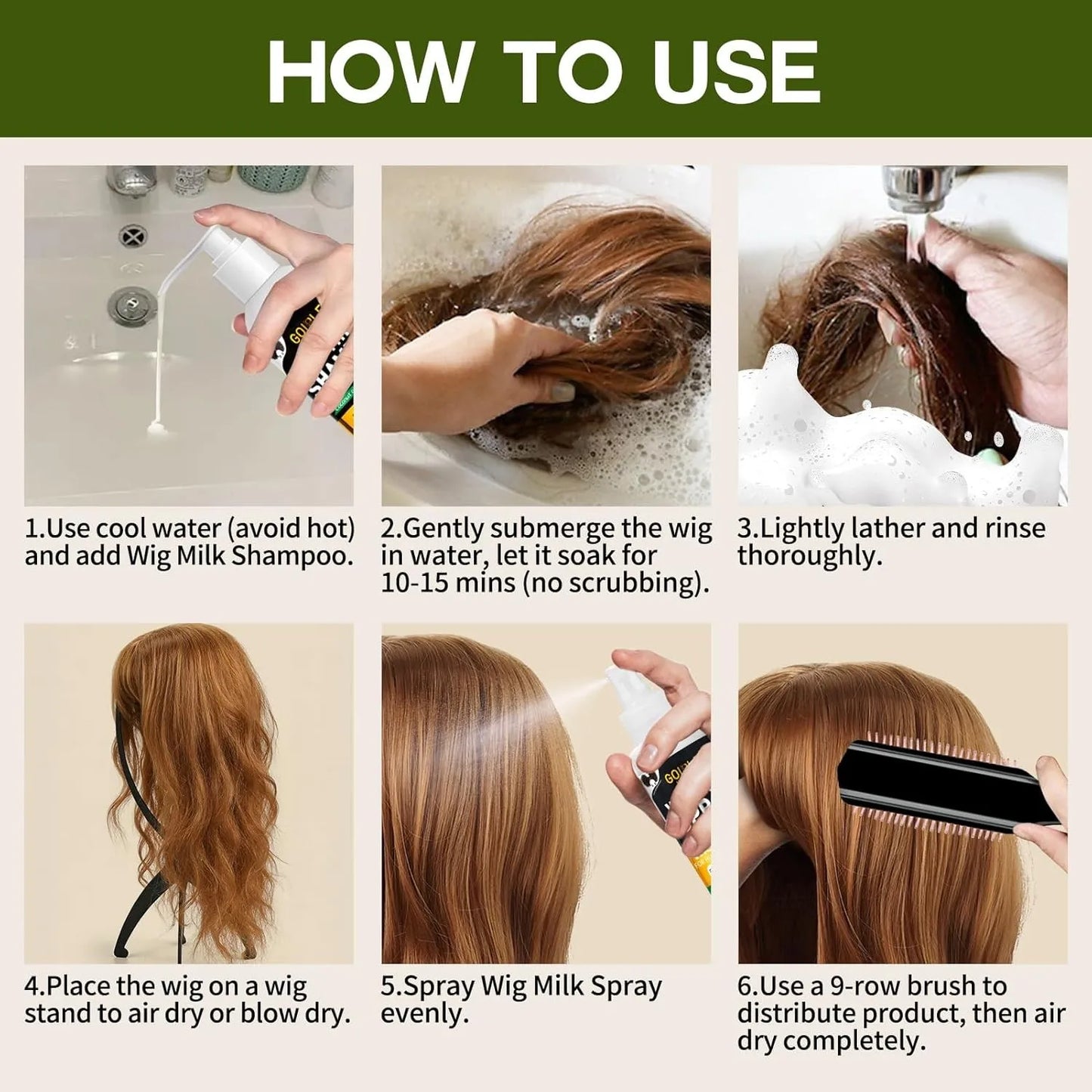 Wig Milk Spray Leave In Conditioner Detangler And Heat Protector