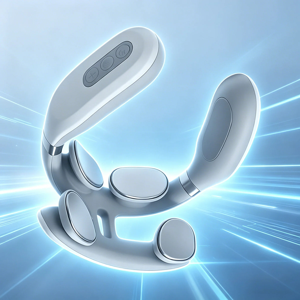4 Head USB Rechargeable TENS Pulse Heating Neck Massager