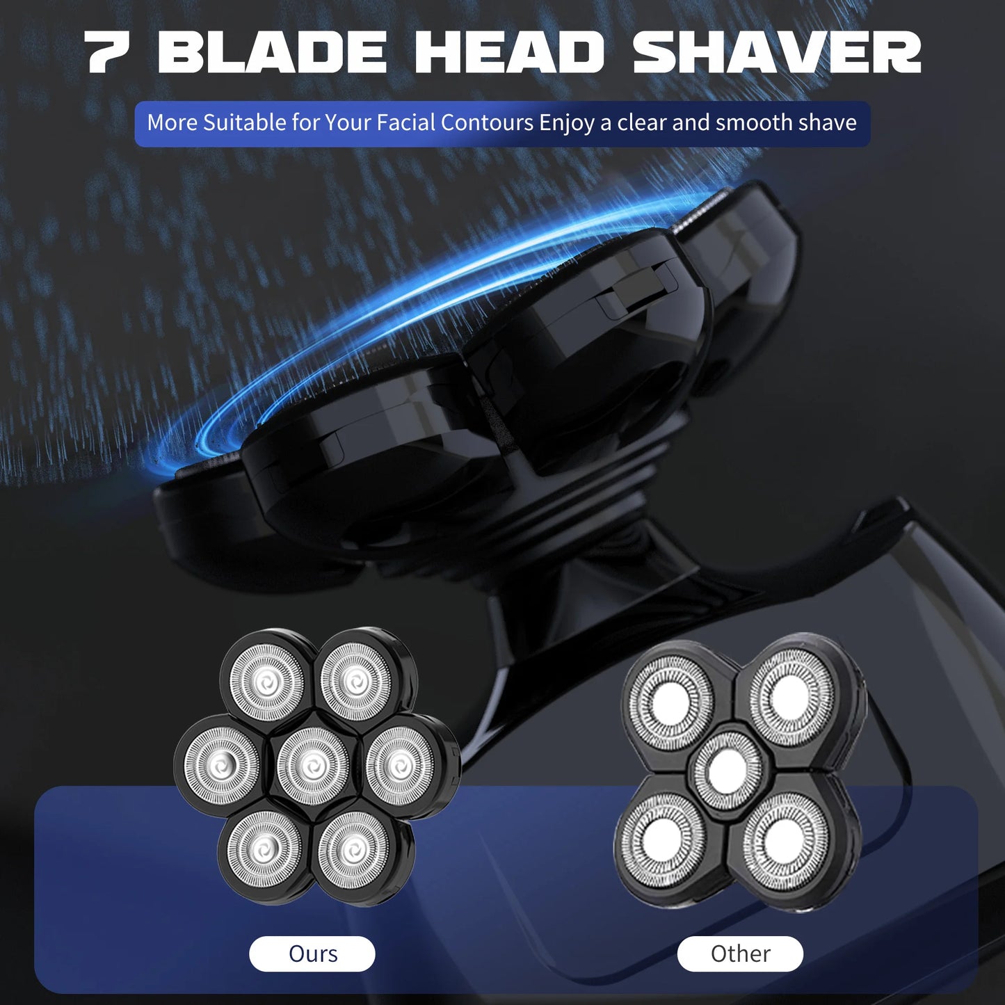 Sejoy 6 In 1 Electric Razor With Nose Trimmer Waterproof