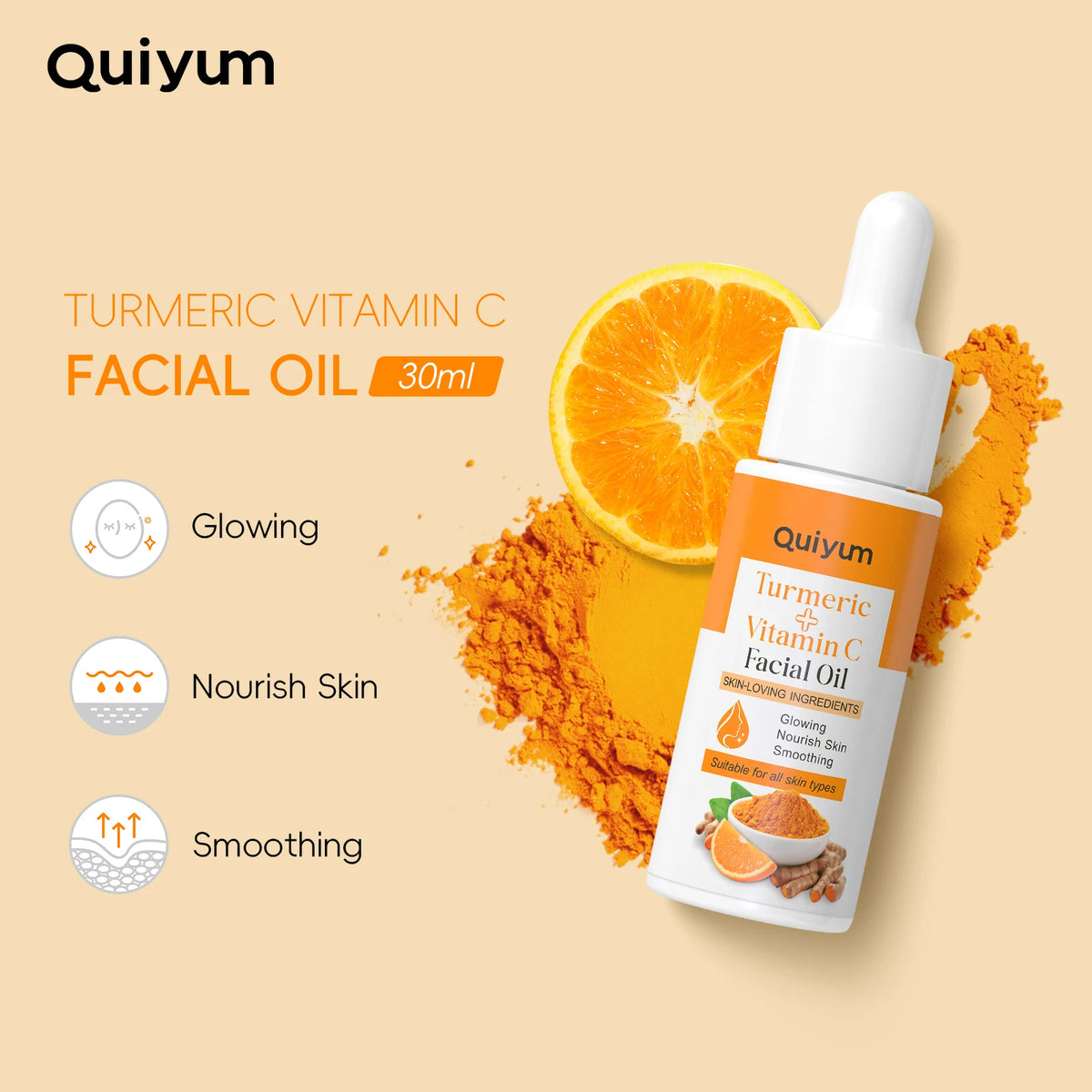 Quiyum Turmeric Vitamin C Complete Facial Skincare Gift Set