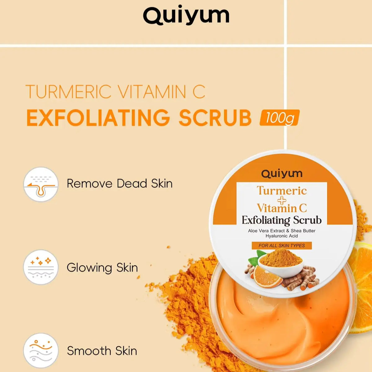 Quiyum Turmeric Vitamin C Complete Facial Skincare Gift Set